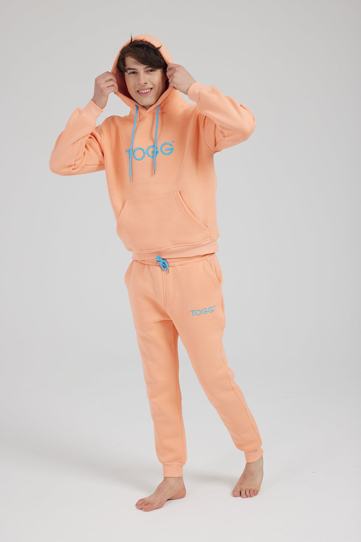 Orange Hoodie Tracksuit Set