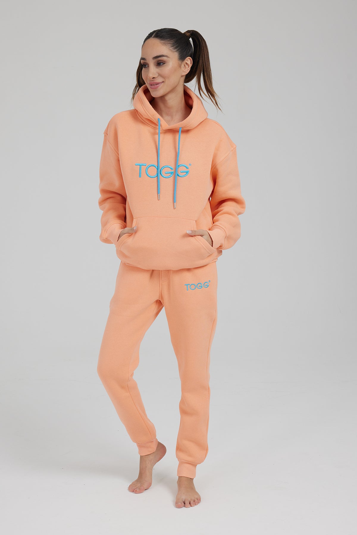 Orange Hoodie Tracksuit Set