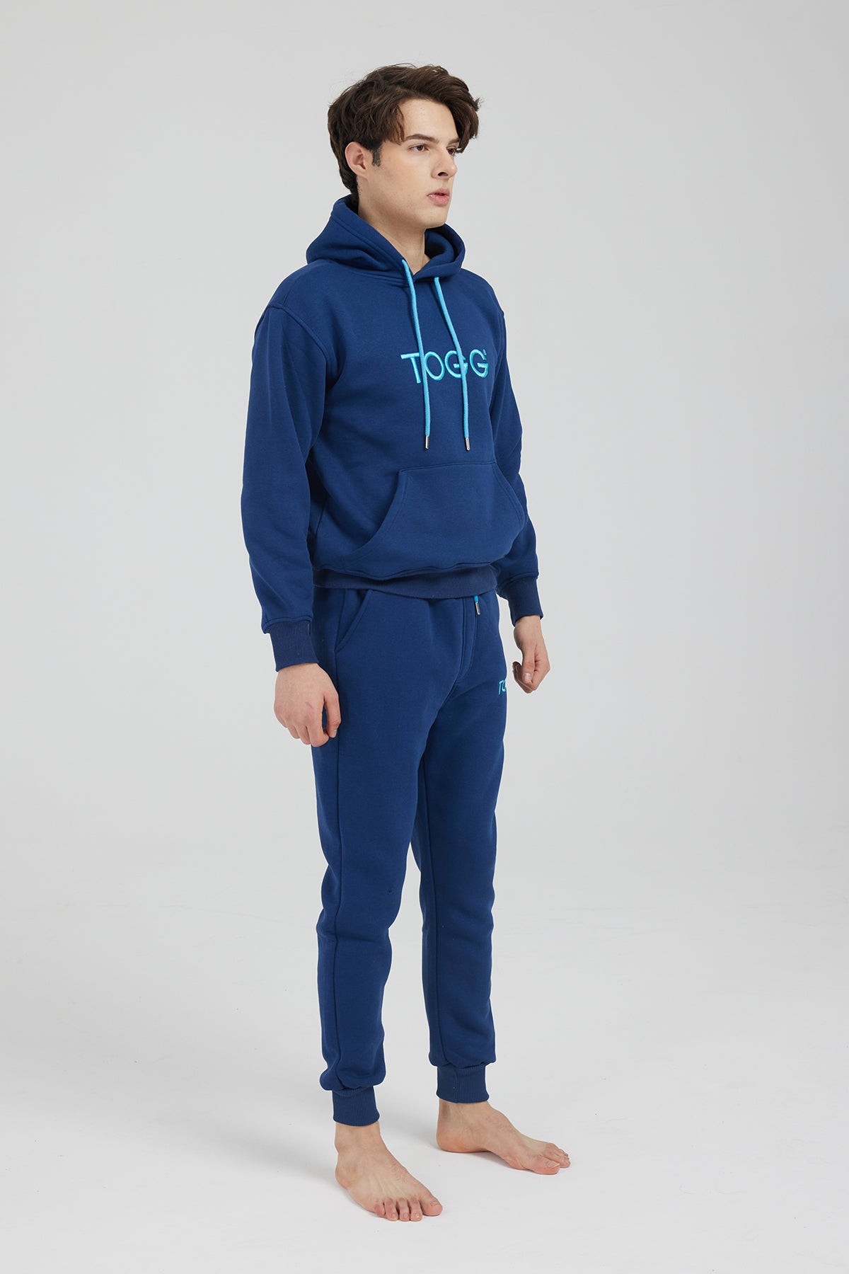 Navy Blue Hoodie Tracksuit Set