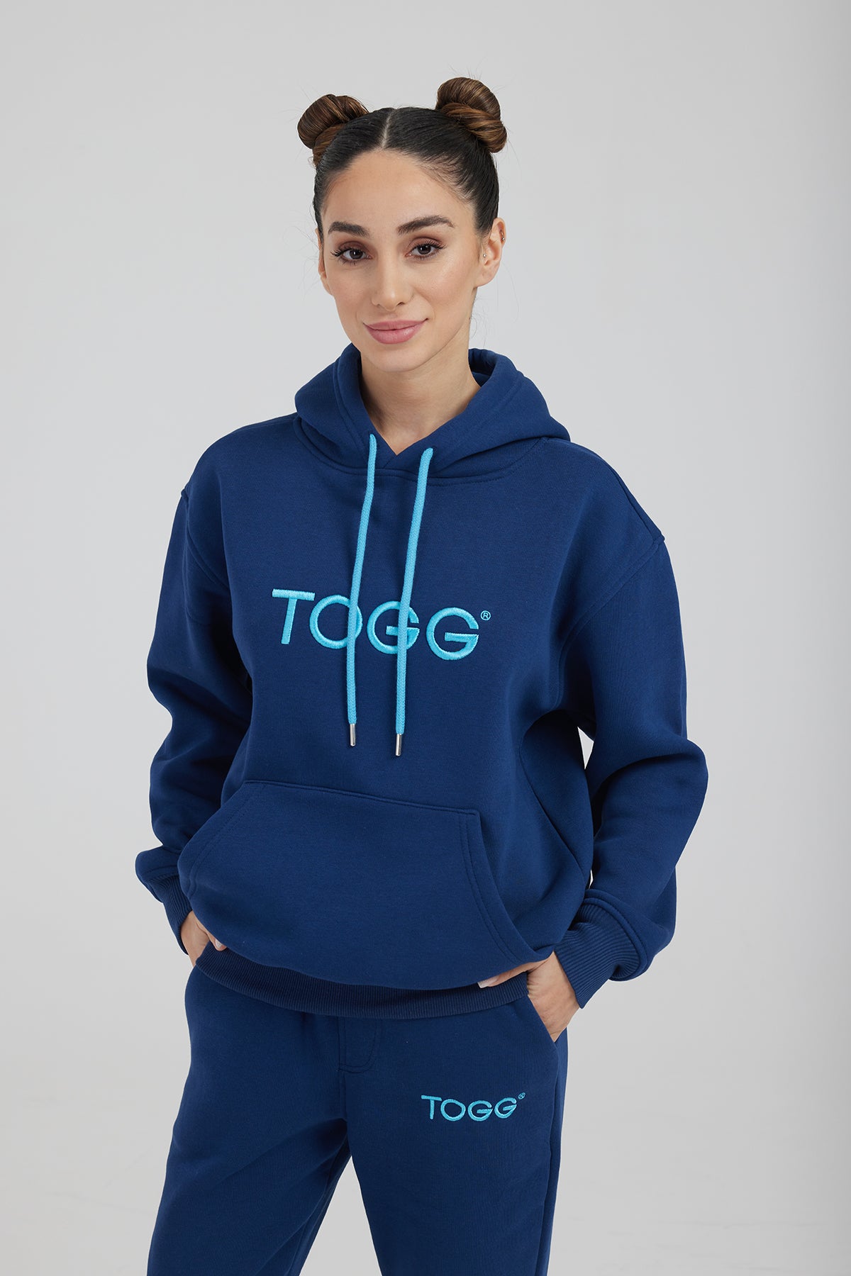 Navy Blue Hoodie Tracksuit Set
