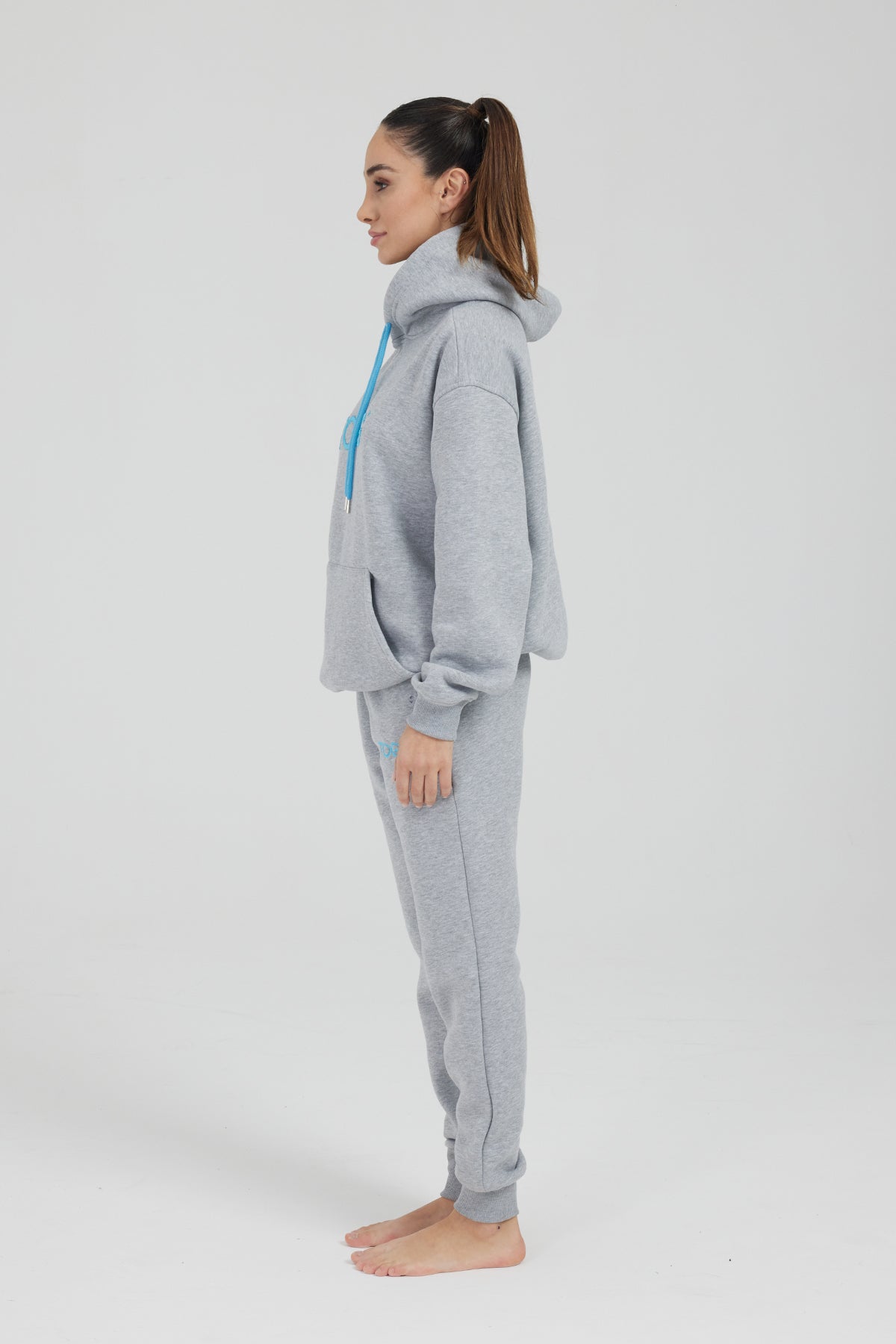 Grey Hoodie Tracksuit Set