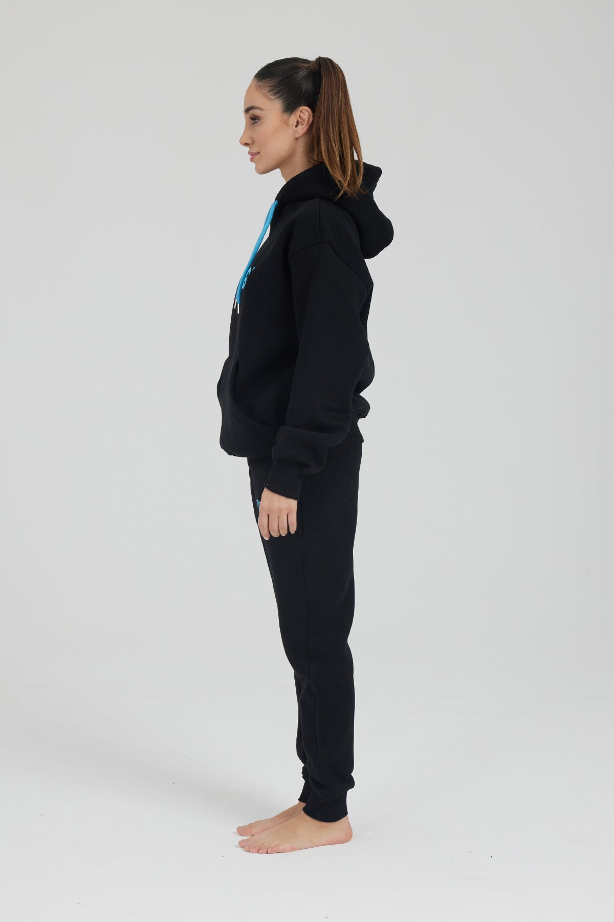 Black Hoodie Tracksuit Set