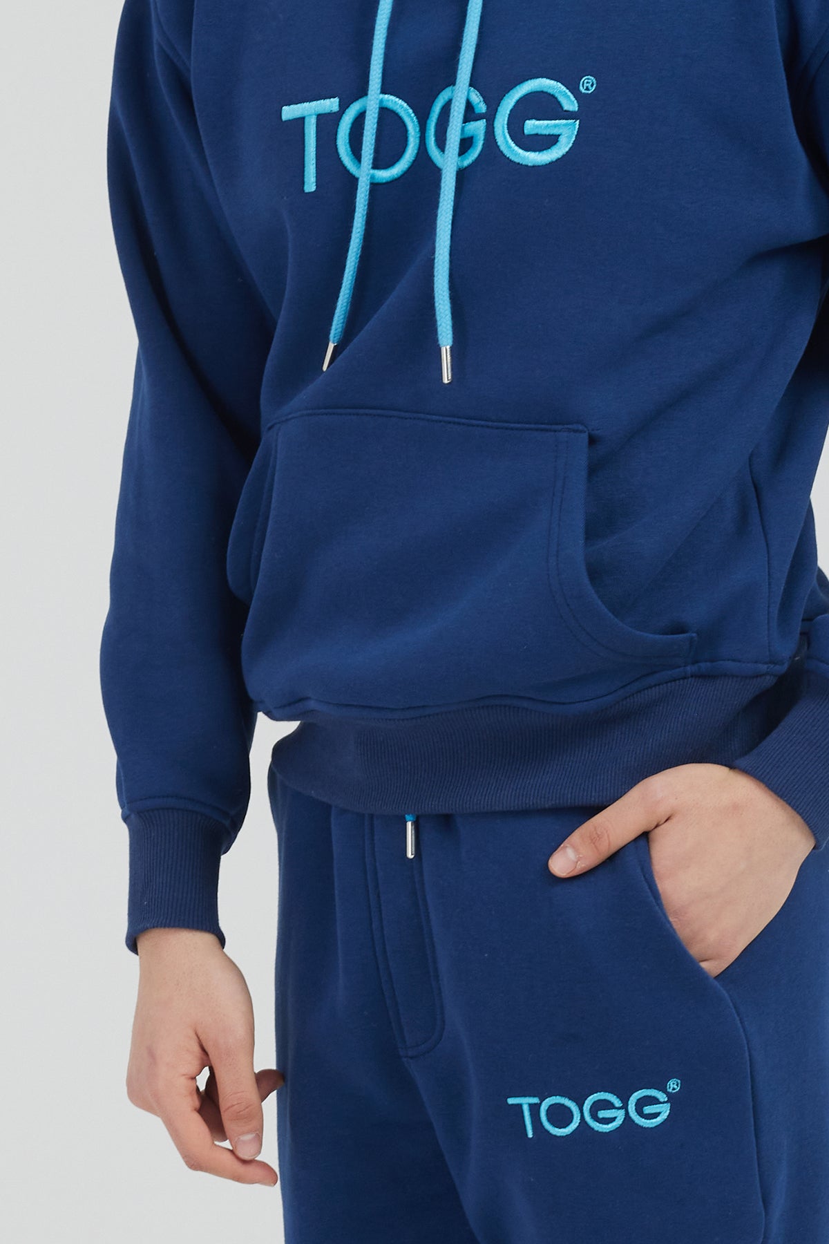Navy Blue Hoodie Tracksuit Set