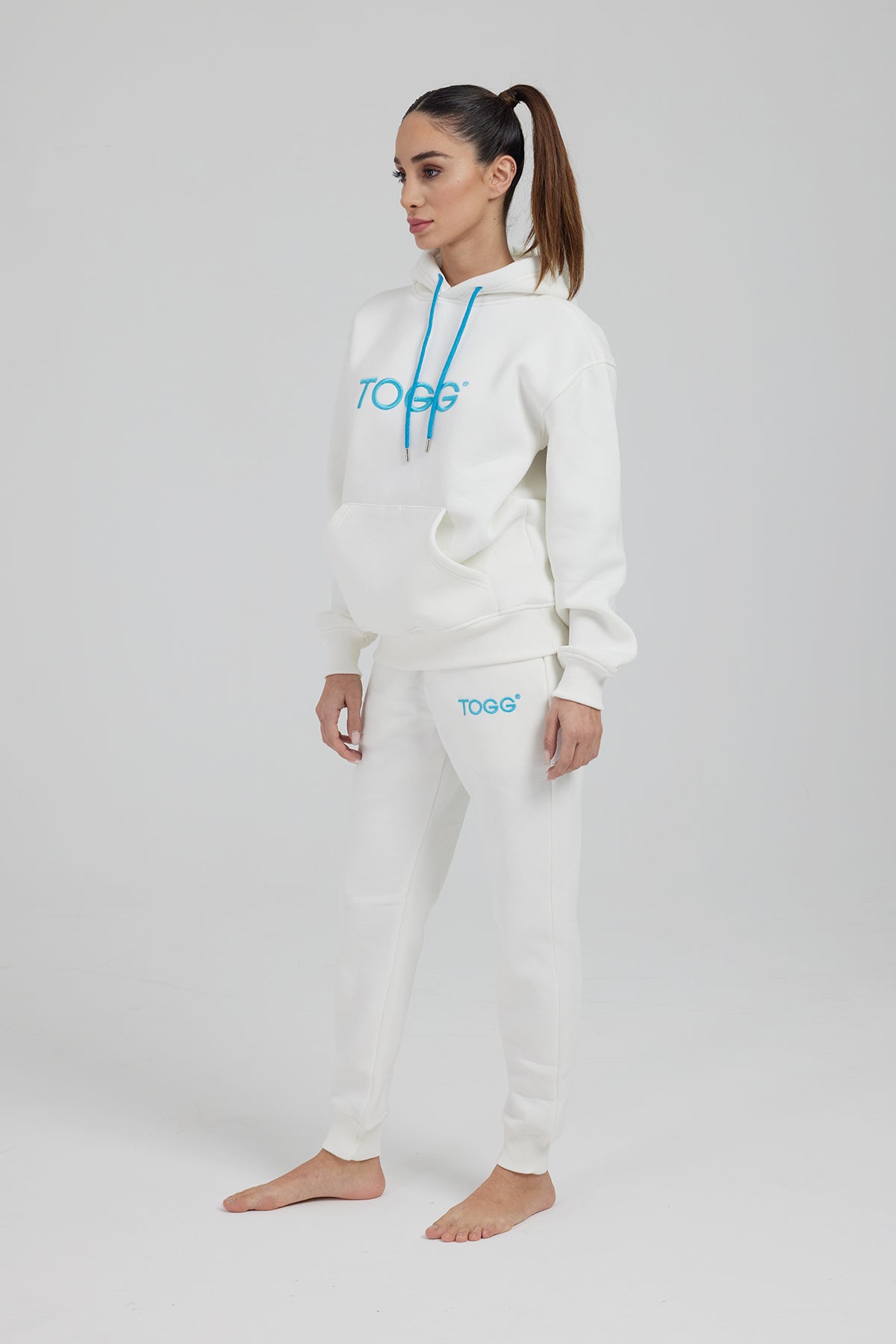 White Hoodie Tracksuit Set