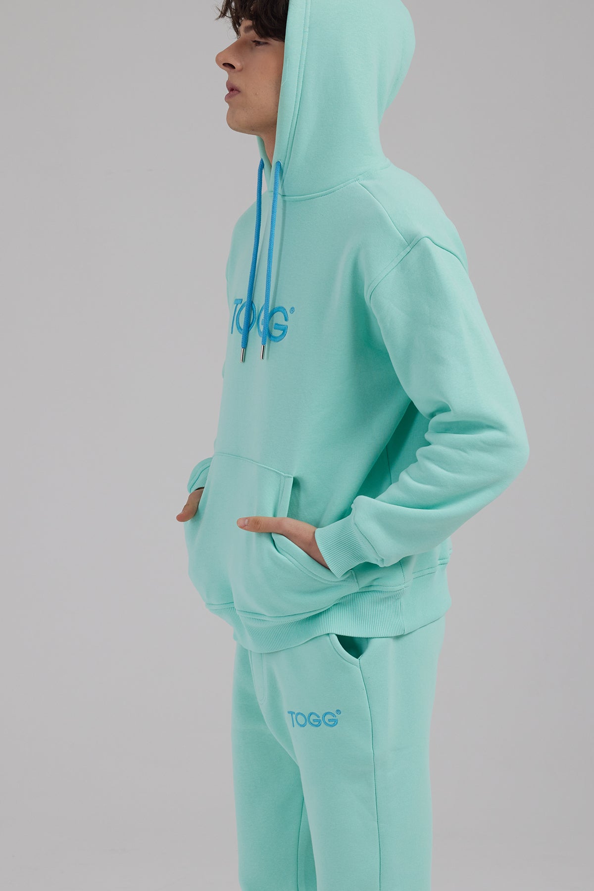 Turquoise Hoodie Tracksuit Set